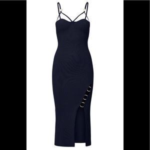 Nicholas -JULES KNIT DRESS - MIDNIGHT BLUE